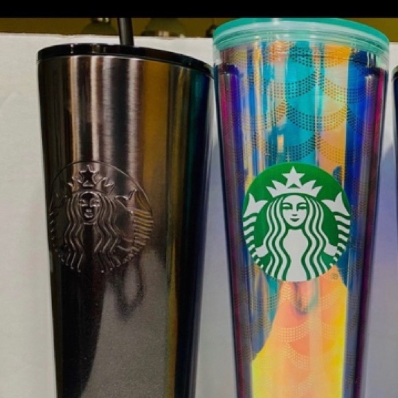 Starbucks Geo Scales and Black Glitter Tumbler. - Picture 2 of 9